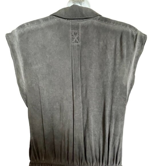 Soft Surroundings Camilla Front Tie Pockets Jumpsuit Grey Size Small Petite - Picture 7 of 10